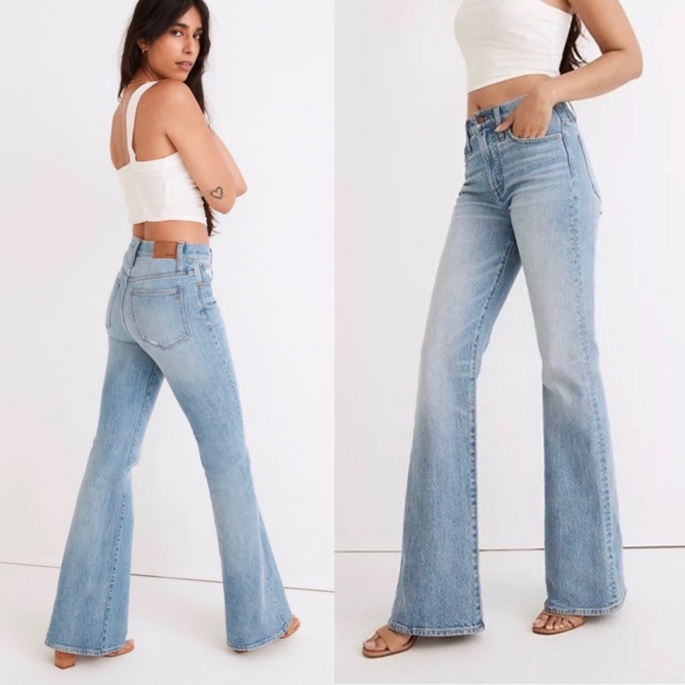 Madewell Light Blue Denim Flare Jeans